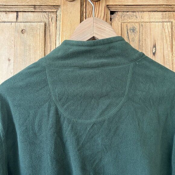 Men's DDX Dri-Duck Small Dark Green Quarter Zip Fleece Sweater Pullover‎ V-Neck - Picture 6 of 11